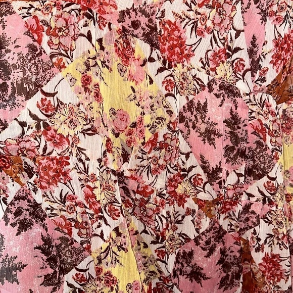 LC Lauren Conrad Bohemian Boho Ruana kimono duster cover up tiered white lotus‎ - Picture 7 of 7